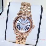 Copy Roger Dubuis Velvet Women Watches Silver Dial Yellow Gold
